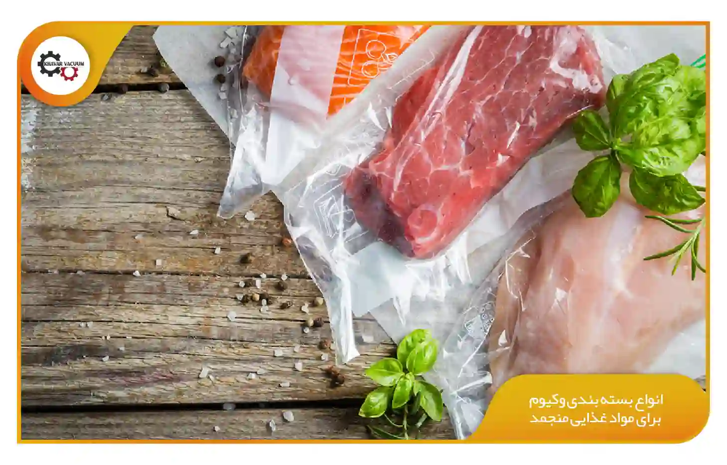 دستگاه بسته بندی وکیوم مواد غذایی منجمد 3 انواع بسته بندی وکیوم برای مواد غذایی منجمد (khavarvacuum.ir)